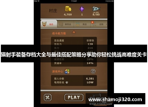 猫射手装备存档大全与最佳搭配策略分享助你轻松挑战高难度关卡
